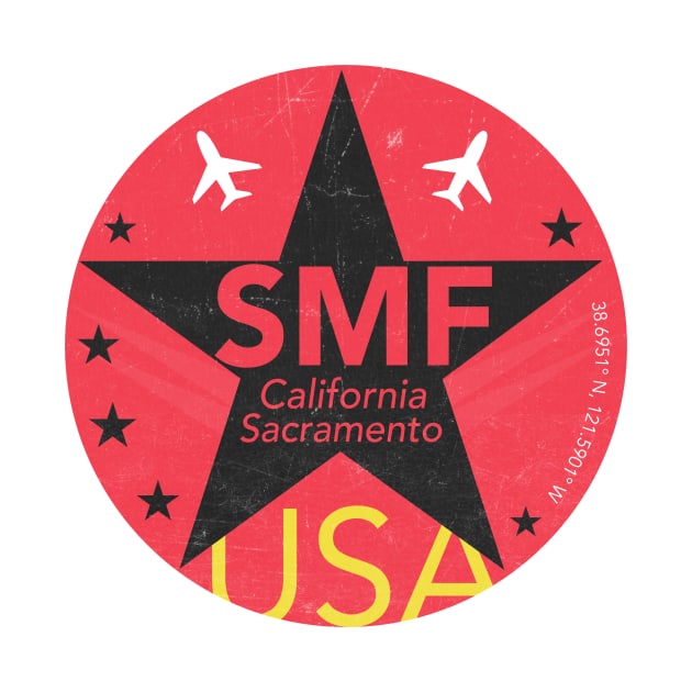 SMF Sacramento round sticker design by Woohoo