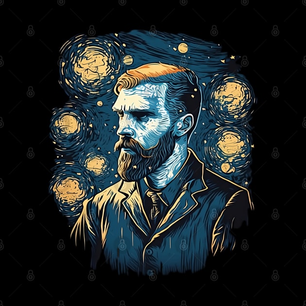 Van Gogh: Starry Portrait by zoocostudio