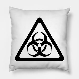 Biohazard Symbol Warning Sign - Triangular Pillow