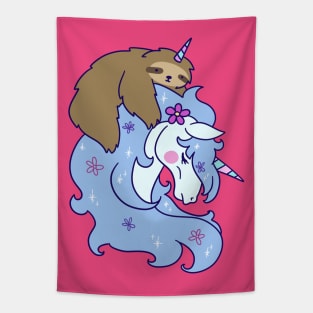 Unicorn and Unicorn Sloth Tapestry