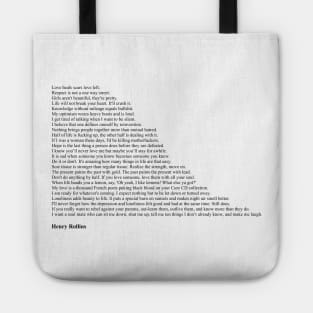 Henry Rollins Quotes Tote