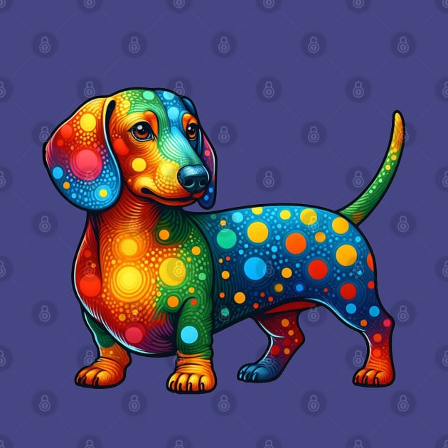 Mandala Dot Dachshund by KarmicKal