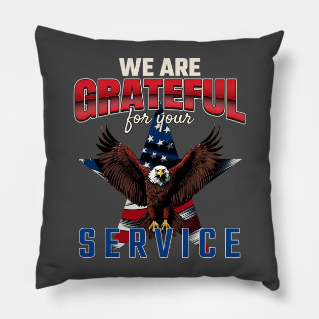 USA Veterans Day Patriot Pillow by Tip Top Tee's