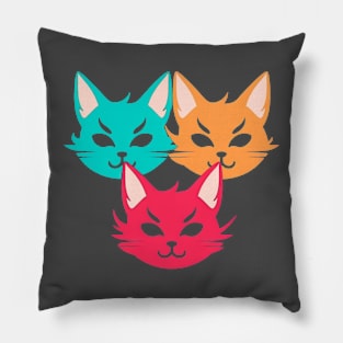 Colorful cat Pillow