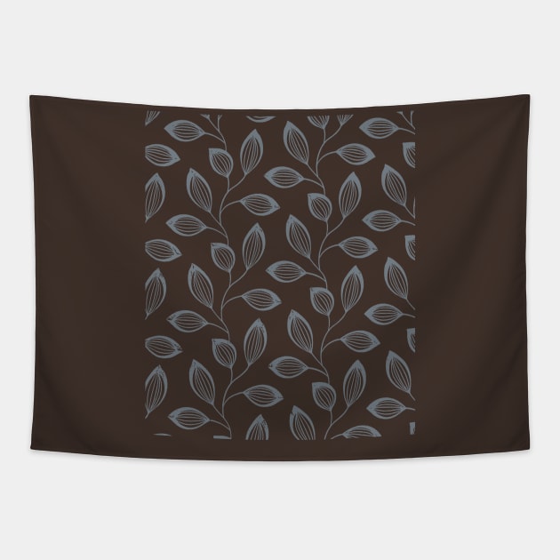 Climbing Leaves Repeat Pattern Tapestry by taiche