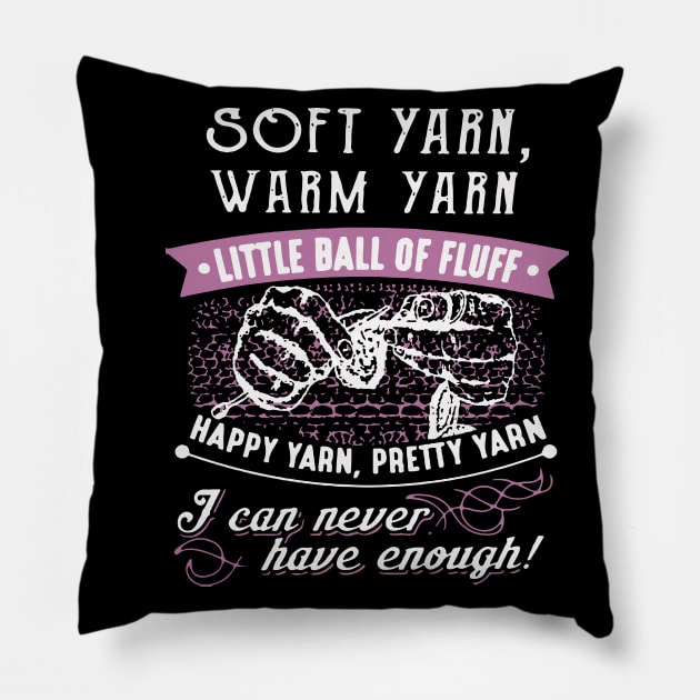 soft yarn warm yarn little ball of fluff happy yarn pretty yarn I can never have enough crochet Pillow by erbedingsanchez