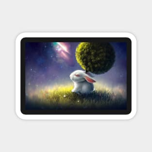 bunny tree fantasy Magnet