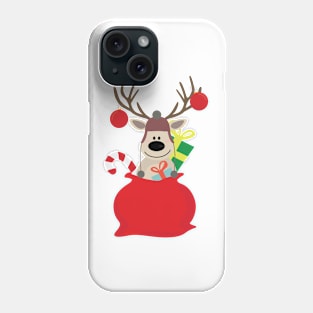 Santa Claus sends you Surprise gif with Mr Reindeer this Christmas Phone Case