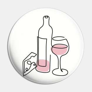 Rosé and cheese Pin