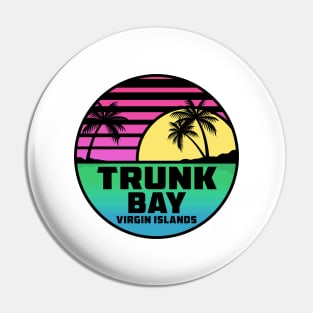 Trunk Bay Virgin Islands Saint John Tropical Beach Surfing Scuba Surf  Vacation Pin