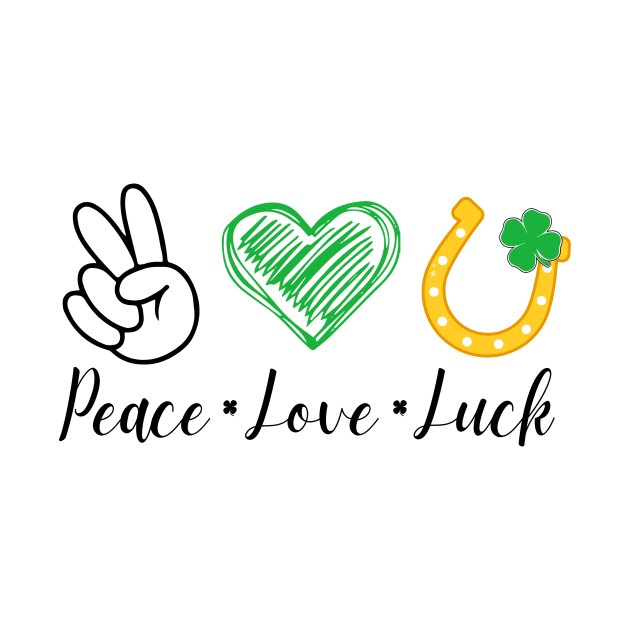 PEACE LOVE LUCK by Saltee Nuts Designs