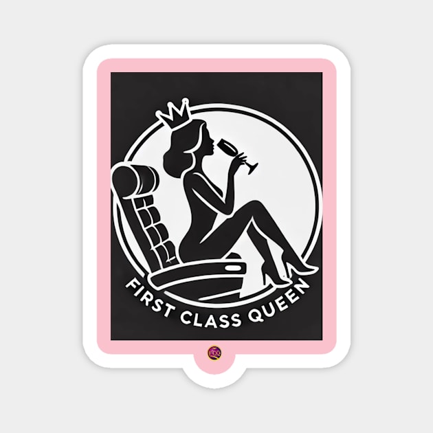 firstclassqueen silhouette Magnet by FirstClassQueen