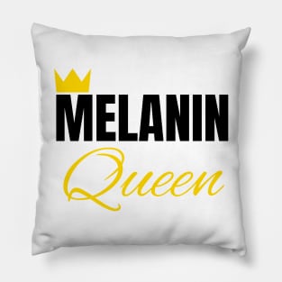 Melanin Queen, Black History, African American, for Black Women Pillow