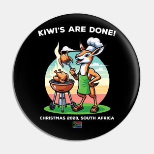 Springbok Kiwi Braai Funny T Shirt | South African New Zealand | Bokbefok Rugby 2023 | World Champions Pin