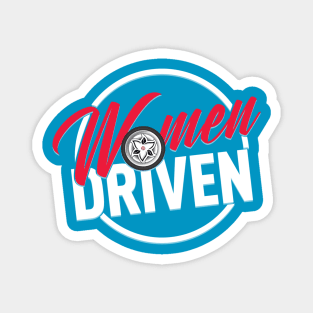 Women Driven Logo in white Large print Magnet