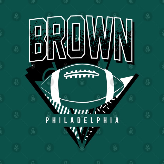 Brown Philadelphia Football Retro by funandgames