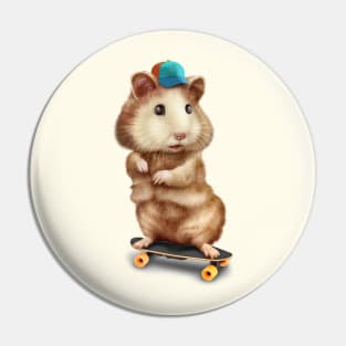 HAMSTER SKATEBOARDING Pin