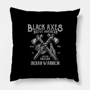 Black Axes Native American Pillow