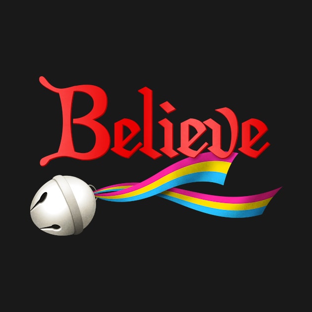 Believe Pansexual Pride Jingle Bell by wheedesign