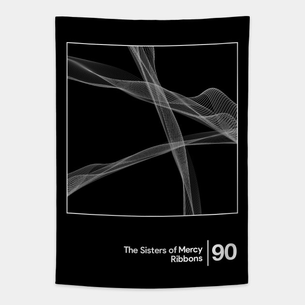 The Sisters Of Mercy - Ribbons / Minimalist Style Graphic Artwork Design Tapestry by saudade