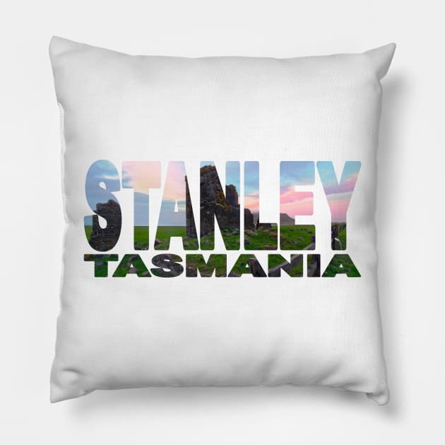 STANLEY - Highfield Ruins Tasmania Australia Sunrise Pillow by TouristMerch