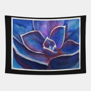 Succulent in Granulating Watercolor Tapestry