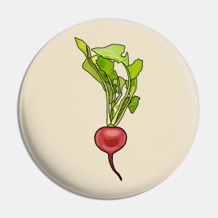 Radish cartoon illustration Pin