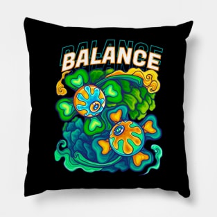 Balance Eyes and Clover Flower Pillow