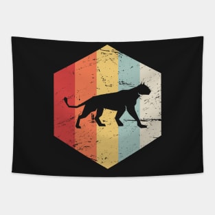 Retro 70s Mountain Lion Tapestry