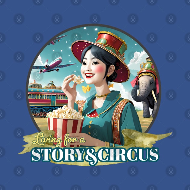 Living for a Story and Circus - Walt Disney World, Disneyland, Magic Kingdom, Princess, Storybook Circus, Dumbo, Trains, Popcorn by MandaTshirt