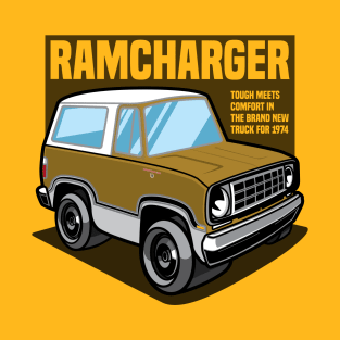 Light Gold Ramcharger (White-Based) - 1974 T-Shirt