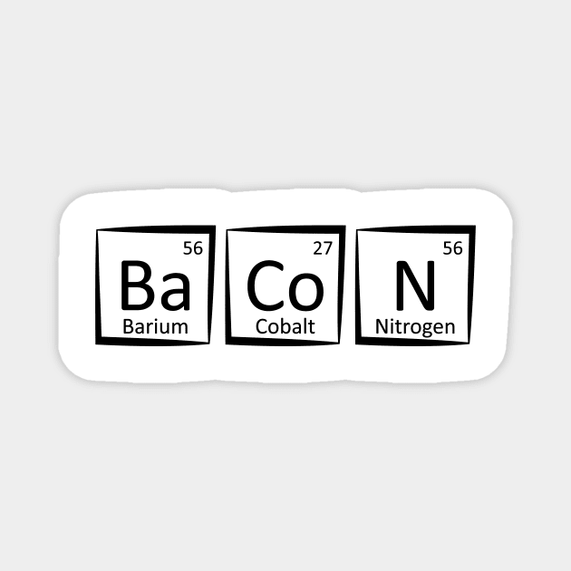 Bacon Periodic Table Magnet by CB Creative Images