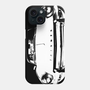 Triumph Spitfire Mk3 1960s British classic car monoblock white Phone Case