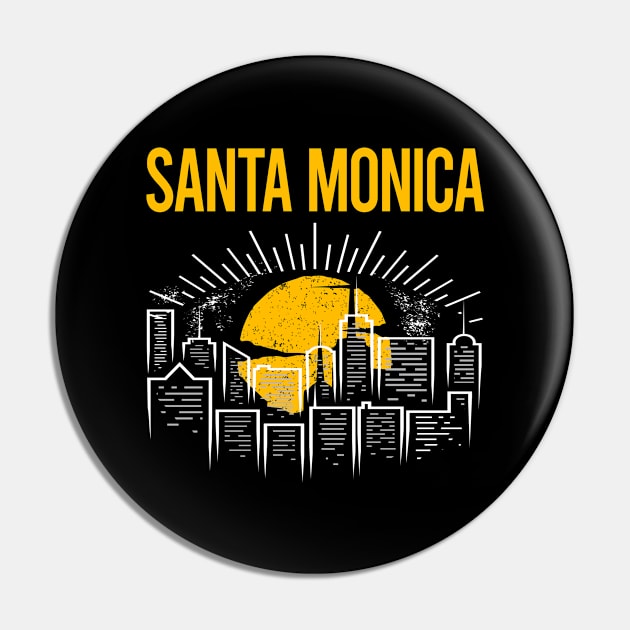 Yellow Moon Santa Monica Pin by flaskoverhand