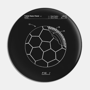 Soccer Patent - Football Art - Black Chalkboard Pin