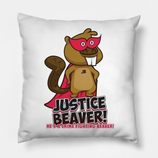 Justice Beaver - The Office Supehero - Crime Fighting Beaver Pillow