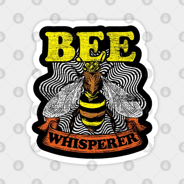 bee whisperer grunge Magnet by ShirtsShirtsndmoreShirts