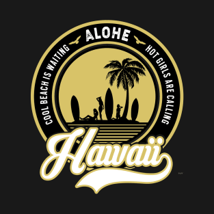 Alohe Hawaii Surfing Girls Palms Beach Vacation T-Shirt