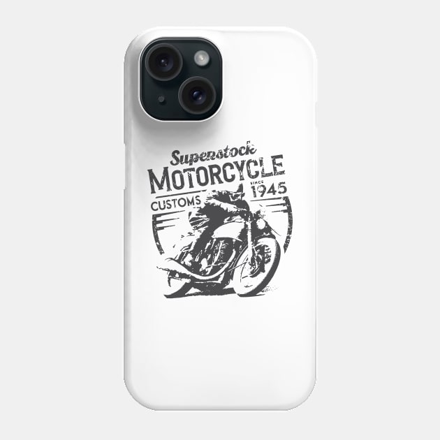 Vintage Superstock Motorcycle Customs Phone Case by SilverfireDesign