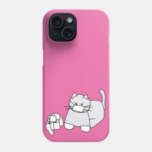 Corona Cat White Gloves Pink Back Phone Case