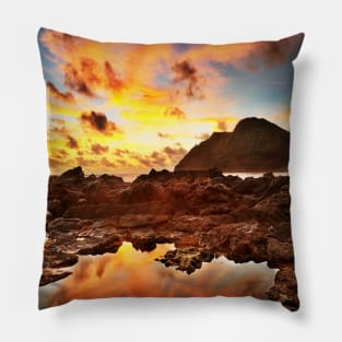 Sunset at the sea Pillow