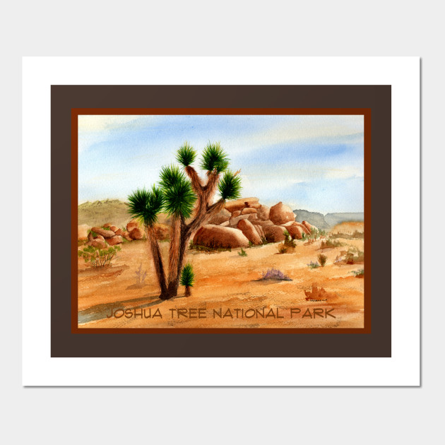Joshua Tree National Park Watercolor Painting Joshua Tree