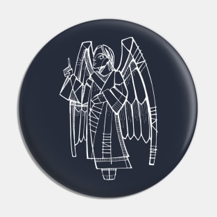 Angel ink vector illustration Pin