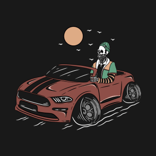 Car and skull T-Shirt