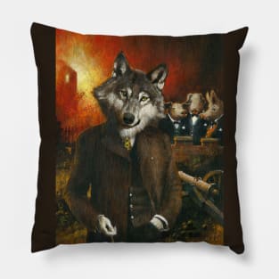 Mr Wolf And The Three Pigs Pillow