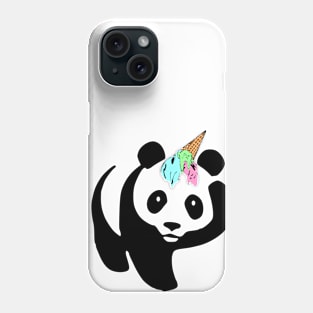 Surprised Panda Ice Cream Unicorn Funny Pandicorn Phone Case