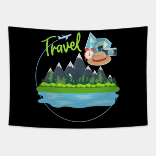 Travel more Wanderlust love Explore the world travel lover summer vacation Tapestry