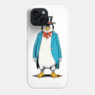 Penguin in blue tuxedo Phone Case