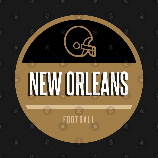 New orleans retro football by BVHstudio