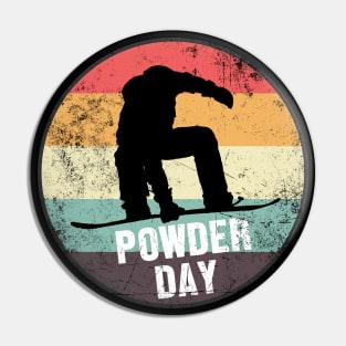 Vintage Powder Day | Snowboarder Pin